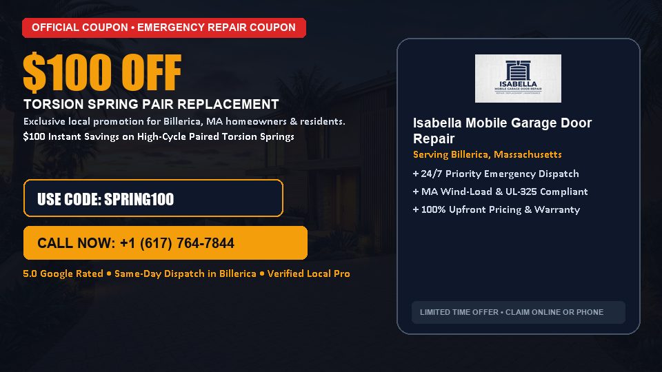 Isabella Mobile Garage Door Repair $100 OFF Dual Torsion Spring Replacement